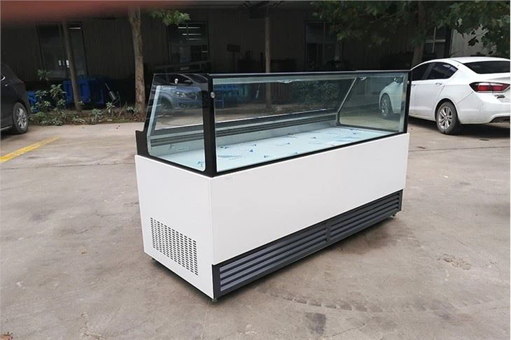 Square Glass Air Cooling Meat Showcase Cooler