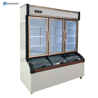 Supermarket Display Chiller Lody Zamrażarka Szklane drzwi chłodnicy